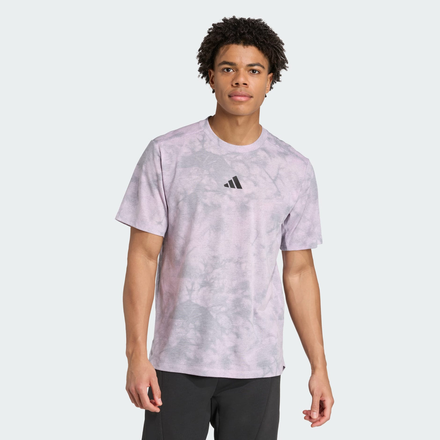 Adidas Power Graphic Tee Ice Lavender / Powder Plum / Grey