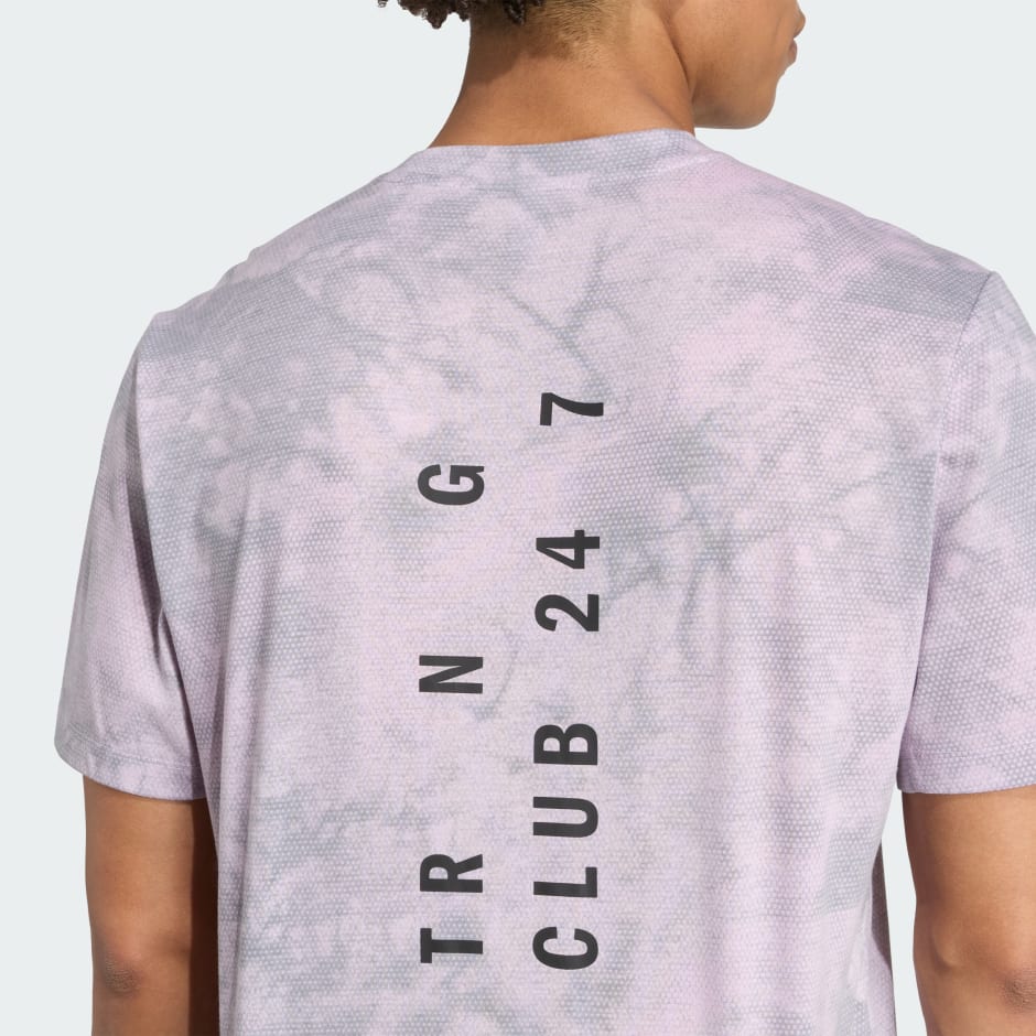 Adidas Power Graphic Tee Ice Lavender / Powder Plum / Grey