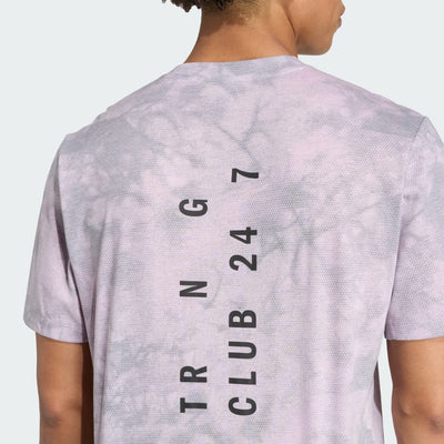 Adidas Power Graphic Tee Ice Lavender / Powder Plum / Grey