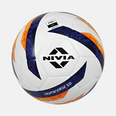 Nivia Dominator 3.0 Football - Size 5 -White/Blue/Orange