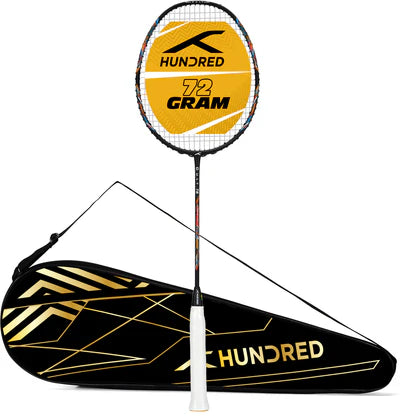 Hundred CULT 72 Strung Badminton Racquet -Black