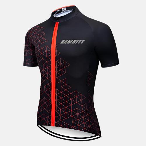 Gambitt Cruiser Men's Cycling Jersey –Black/Orange/Pathwire