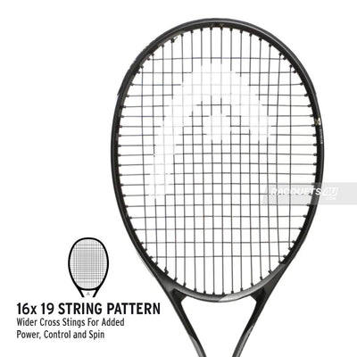 Head MX Attitude Elite Stealth Tennis Racquet -Grey/Black