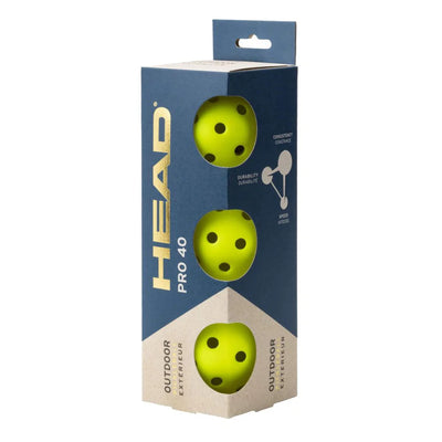 Head 3B Pro 40 Outdoor Pickleball (3 Pcs)