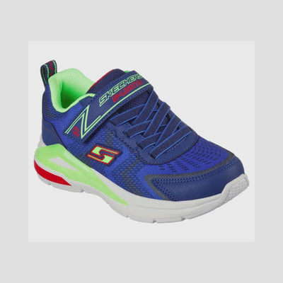 Skechers Light Tri-Namics Kids Shoes (7-12 Year) -Navy Blue/Green Lime