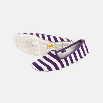 Vibram OneQ Stripes Womens Casual Shoes -WhitePurple