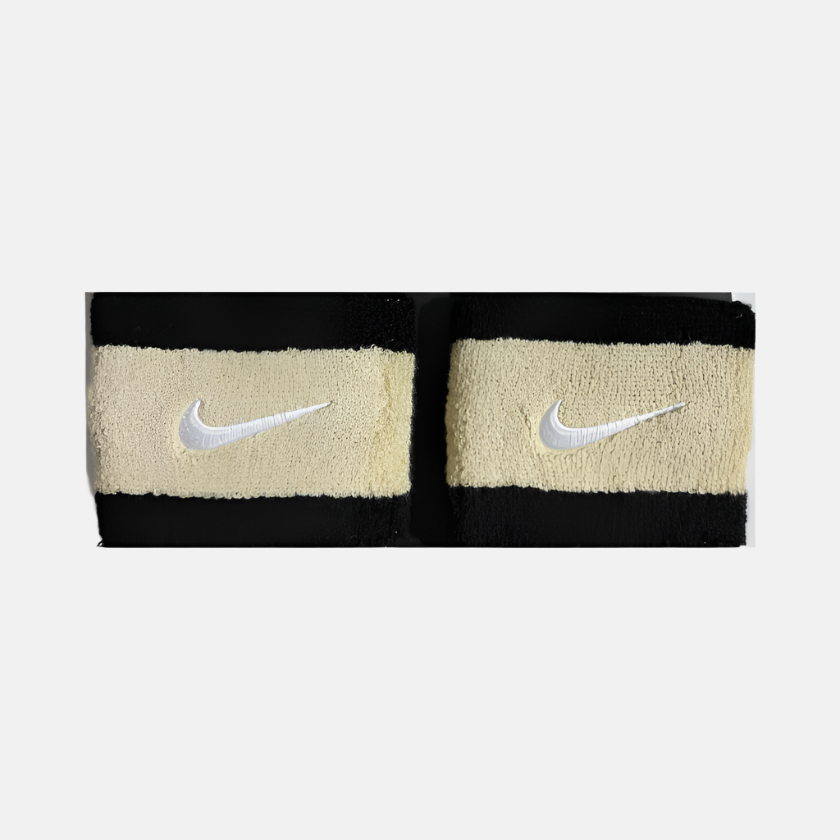 Nike Swoosh Wristbands -White/Black/Black/White/Black/Team Gold/White