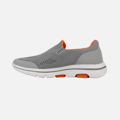 Skechers GO WALK 5 - QUADPLEX Men's Walking Shoes -Grey/Orange
