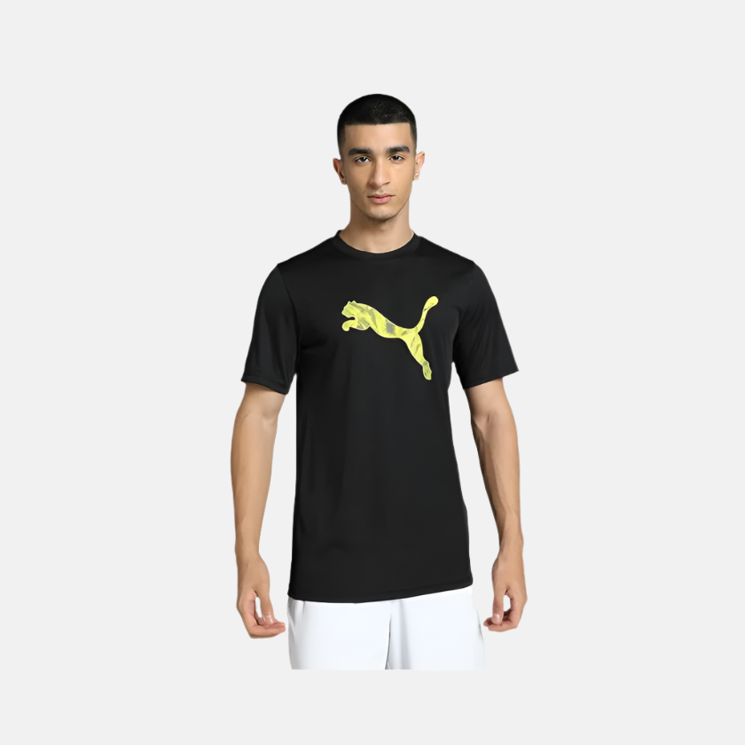 Puma Performance Cat Men's Slim Fit T-shirt -Black-Cat Logo