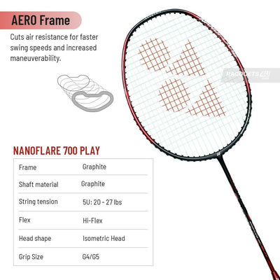 Yonex Nanoflare 001 Ability Badminton Racquet -Black/Red