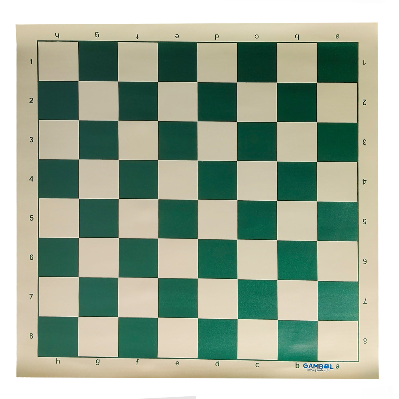 Gambol Vinyl Chess Board,55mm x 55mm(Green)