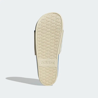 Adidas Aduliette Comfort Slides -Wonder White /Blue Rush /Gold Metallic