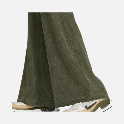 Nike Sportswear Women's High Waist Wide Leg Terry Trousers -Green