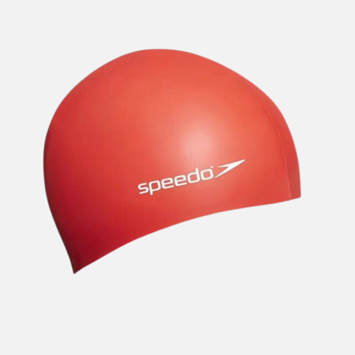 Speedo Junior Plain Moulded Silicone Cap -Red