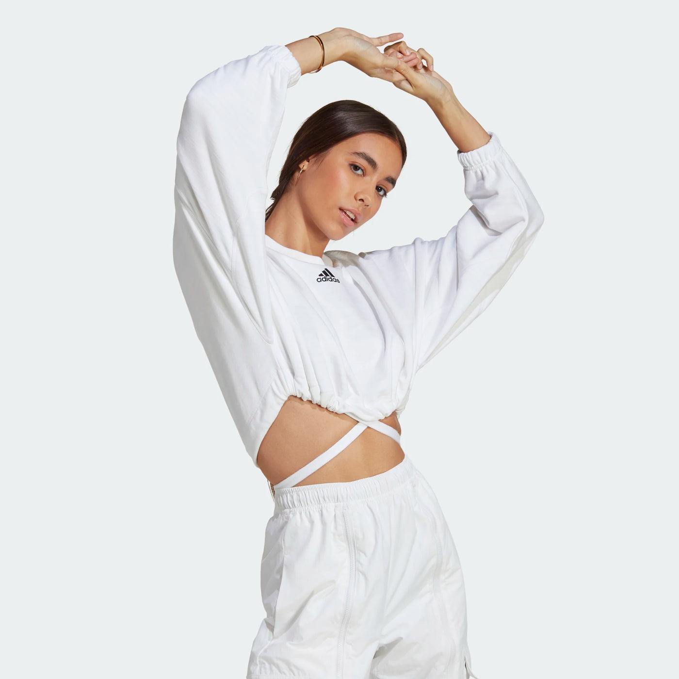 Adidas Dance Ance Crop Versatile Sweantshir - White / White