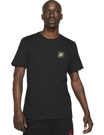 Nike Graphic Back Printed Short Mens Top -Black