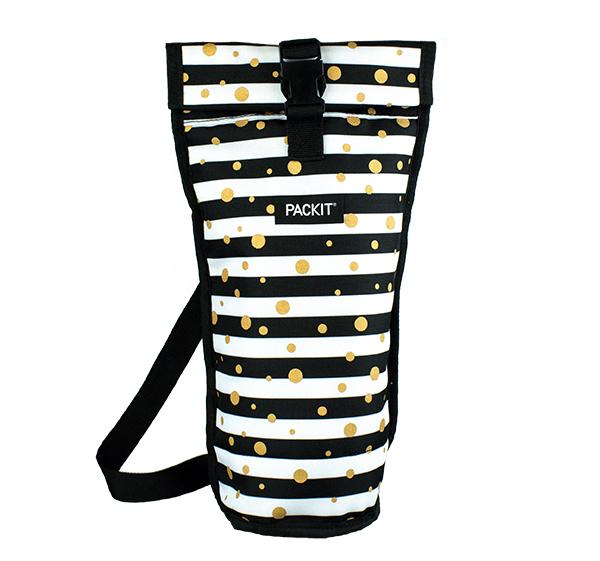 SKYNKE shopping bag, stripe/black white, 17 ¾x14 ¼