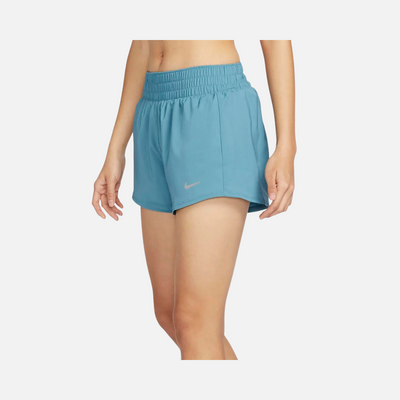 Nike Dri-fit One Womens Mid-rise 8cm Brief-Lined Shorts -Noise Aqua
