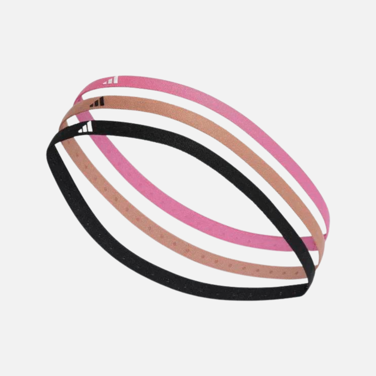 Adidas Hairband 3 Pack -Pink Fusion/Clay Strata/Black