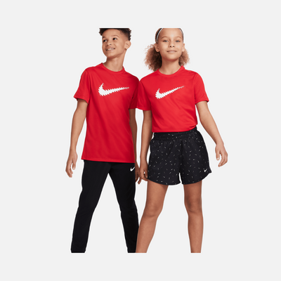 Nike Dri-Fit Trophy Older Kids Boys Short Sleeve Graphic Training T-Shirt -University Red/White