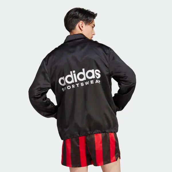 Adidas Satin Coaches Jacket Black/White – Gambol