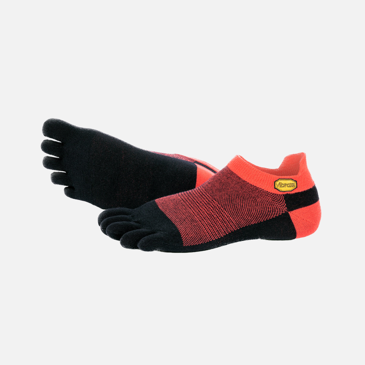 Vibram 5Toe Sock No Show (1pair)(Red/Black)