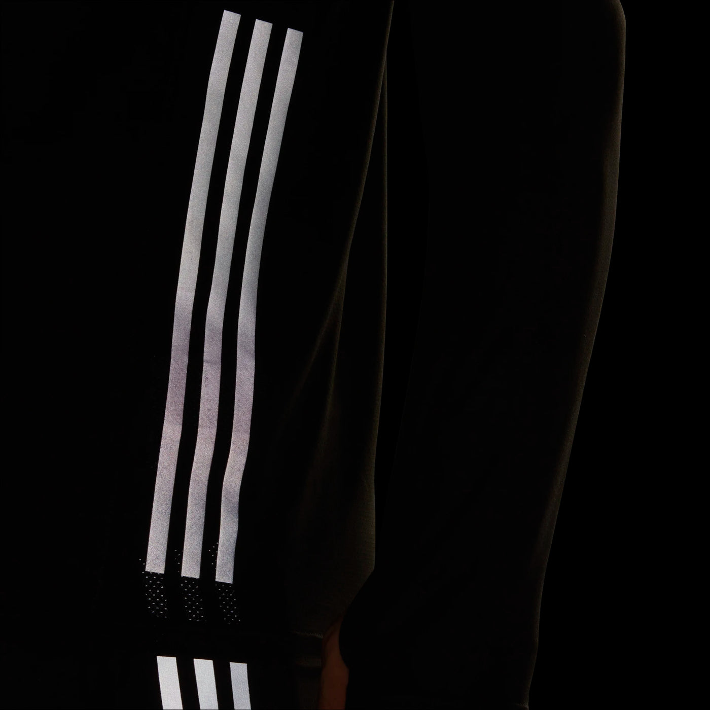 Adidas Run Icons 3 Stripes Long Sleeve Tshirt - Black