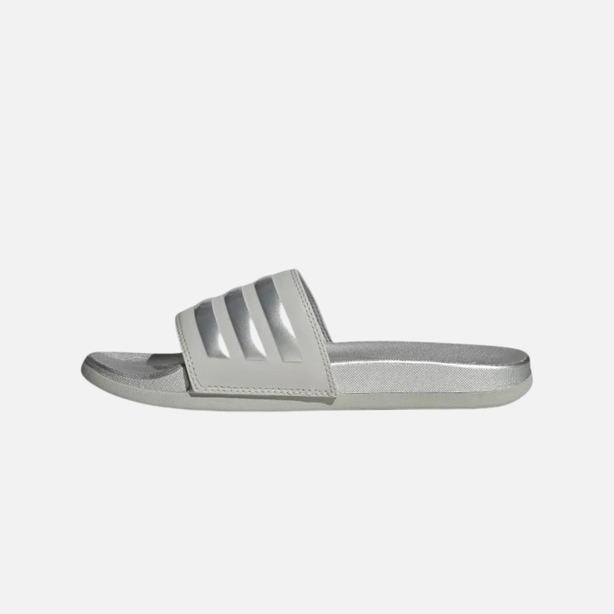 Adilette comfort slides silver sales metallic