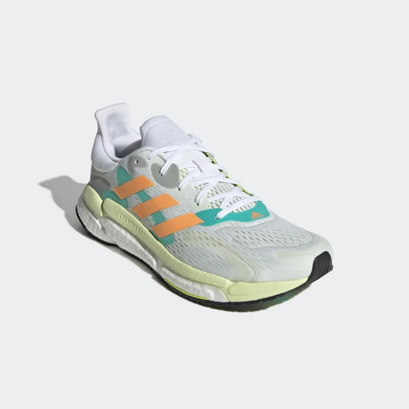 Solarboost 4 Running Shoes For Men -Cloud White / Flash Orange / Mint Rush
