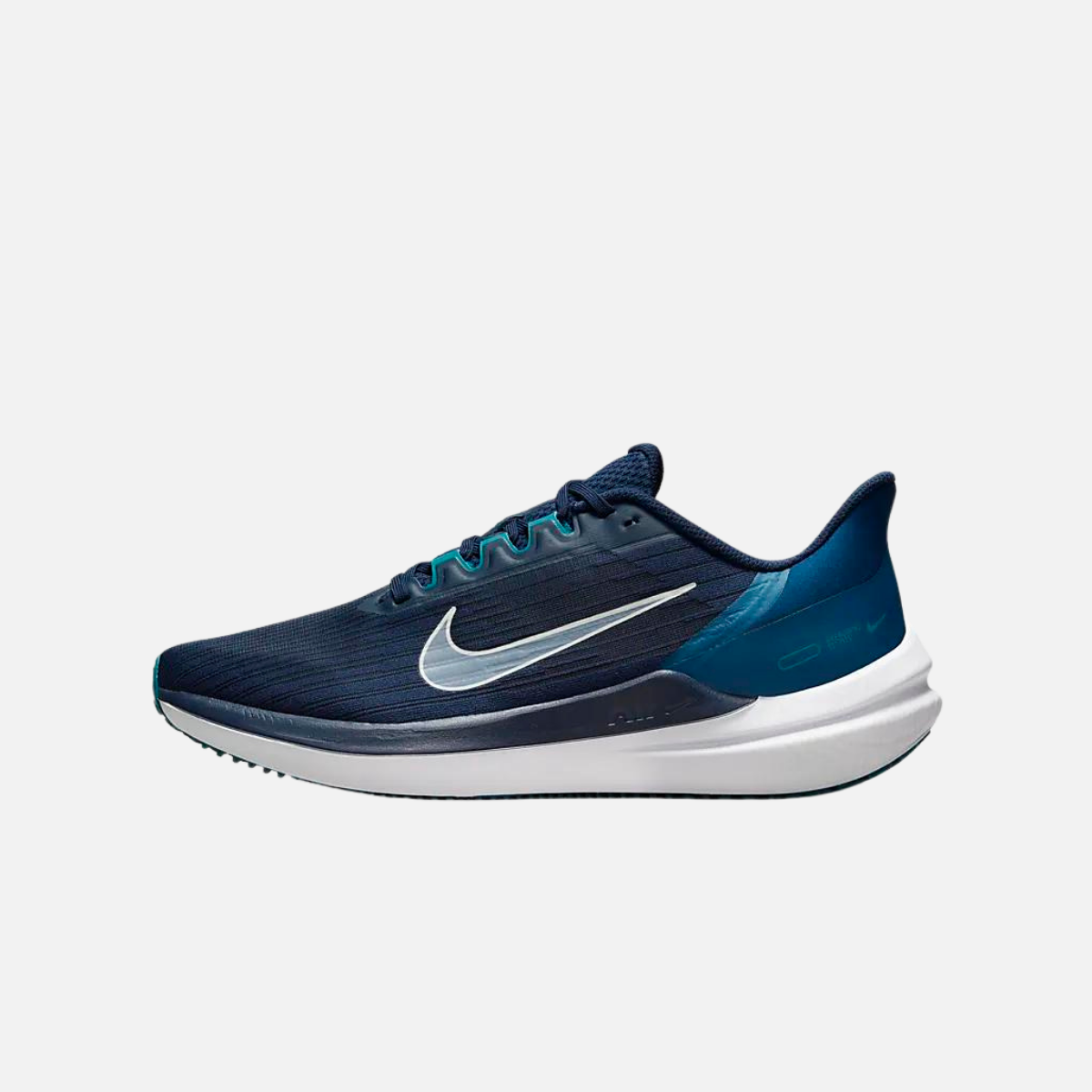 Nike Winflo 9 Mens Road Running Shoes -Obdesian/Valerian Blue/Bright Spruce/Barely Green