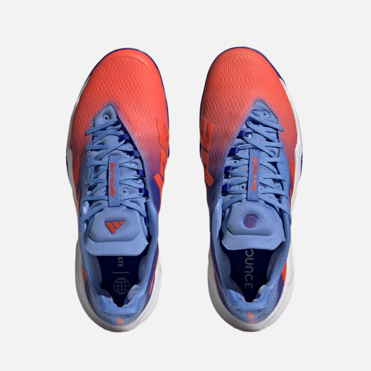 Adidas Barricade Mens Tennis Shoes -Lucid Blue / Solar Red / Blue Fusion