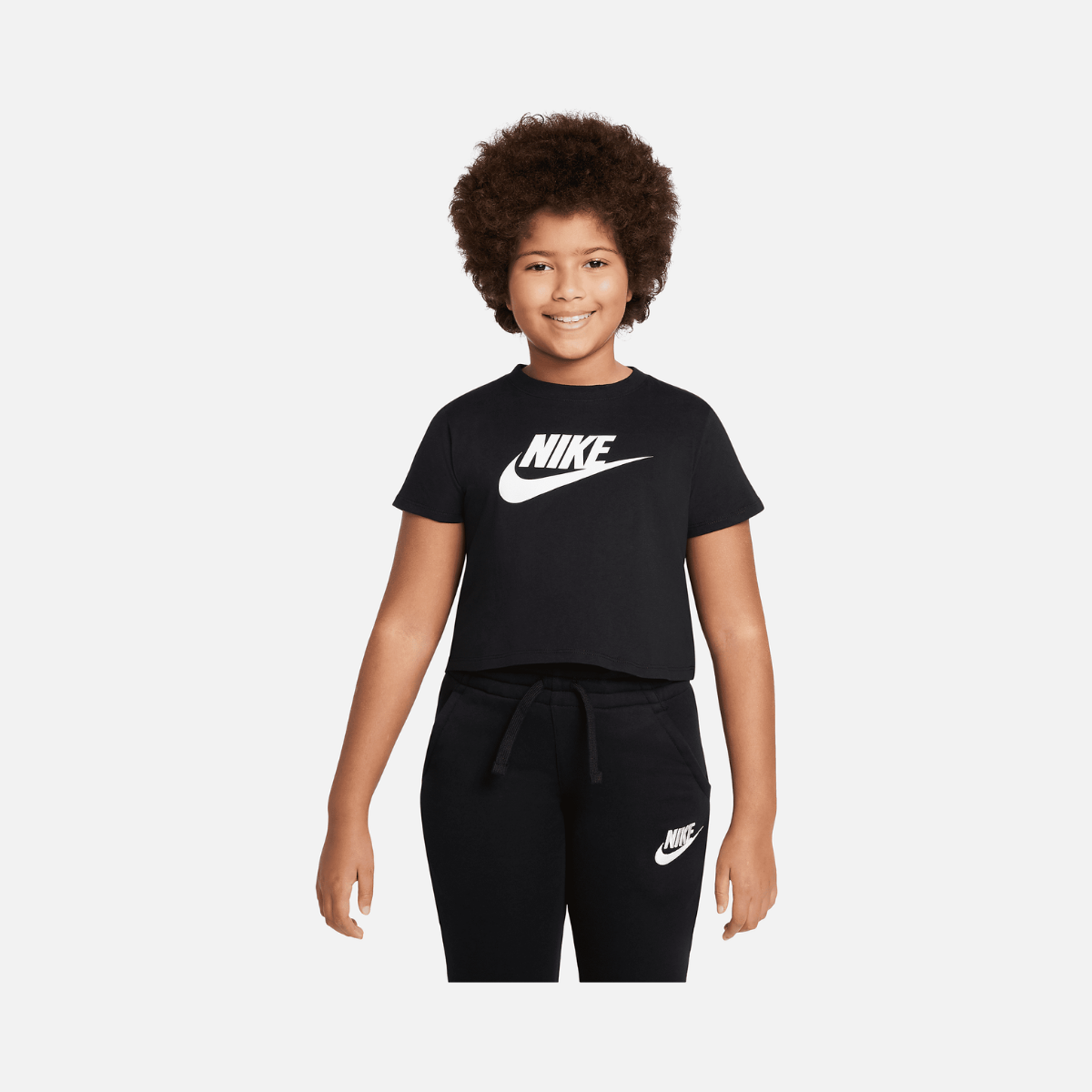 Nike Sportswear Women's TEE CROP FUTURA -Black
