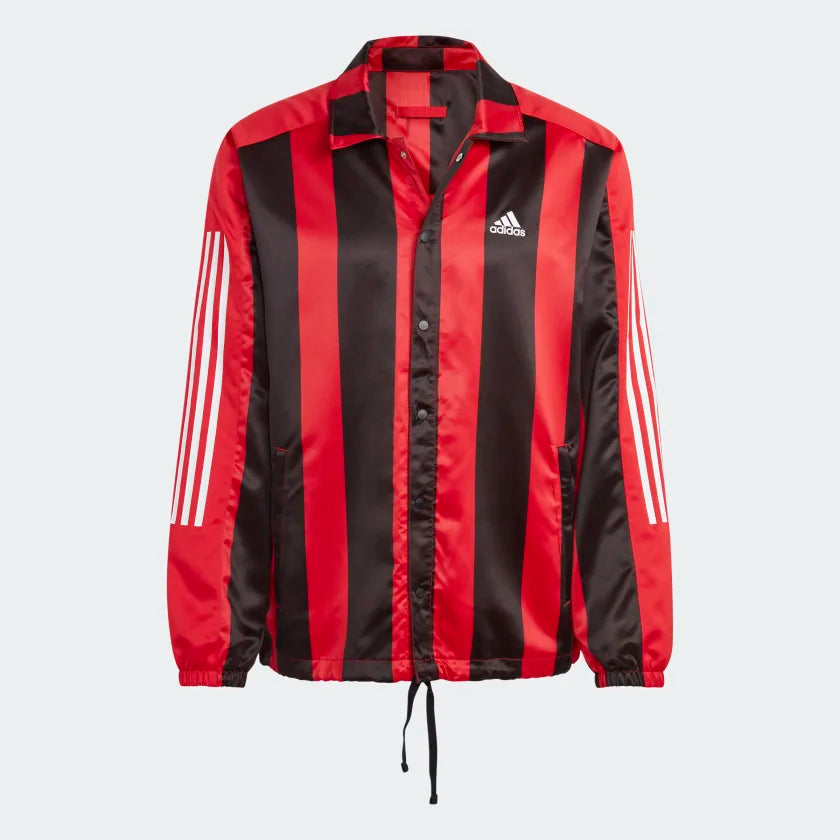 Adidas Satin Coaches Jacket - Red/Black