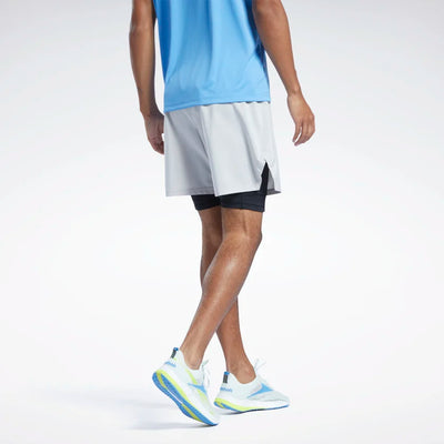 Reebok Running Two-In-One Shorts White
