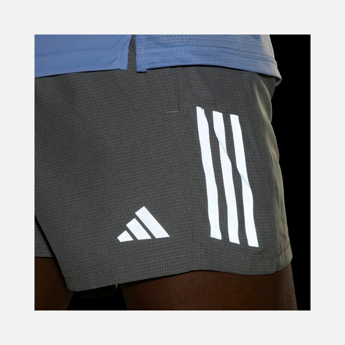 Adidas Own The Run Heather Shorts -Silver Pebble Mel