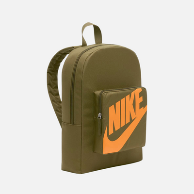 Nike Classic Kids' Backpack -Olive Flak/Olive Flak/Vivid Orange