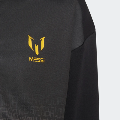 Adidas Messi Full -Zip Hoodie -Black / Semi Solar Gold