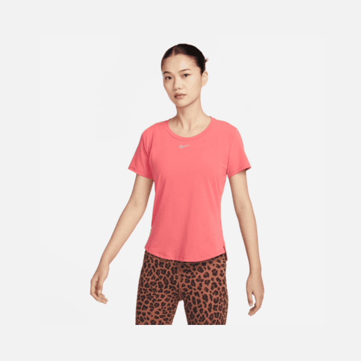 Nike Dri-Fit One Luxe Women's Standard Fit Short-Sleeve Top -Adobe/Reflective