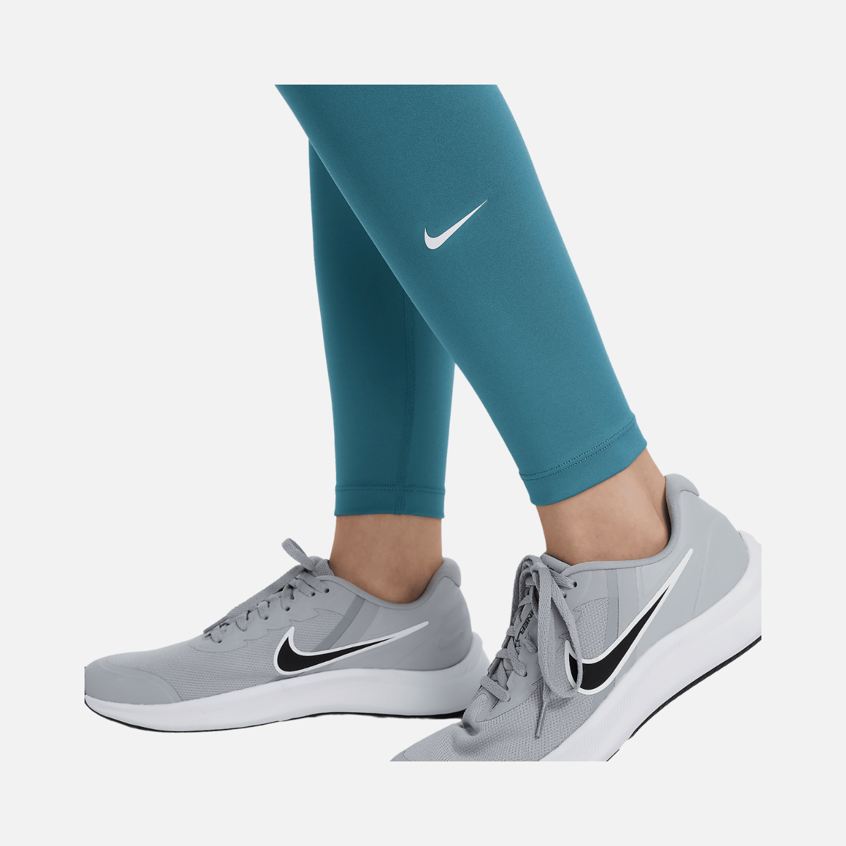 Nike Dri-FIT One Older Kids (Girls) Leggings -Mineral Teal/White