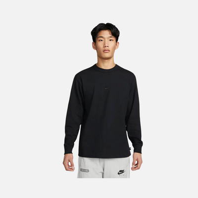 Nike Sportswear Premium Essentials Mens Long-Sleeve T-Shirt - Black/Black
