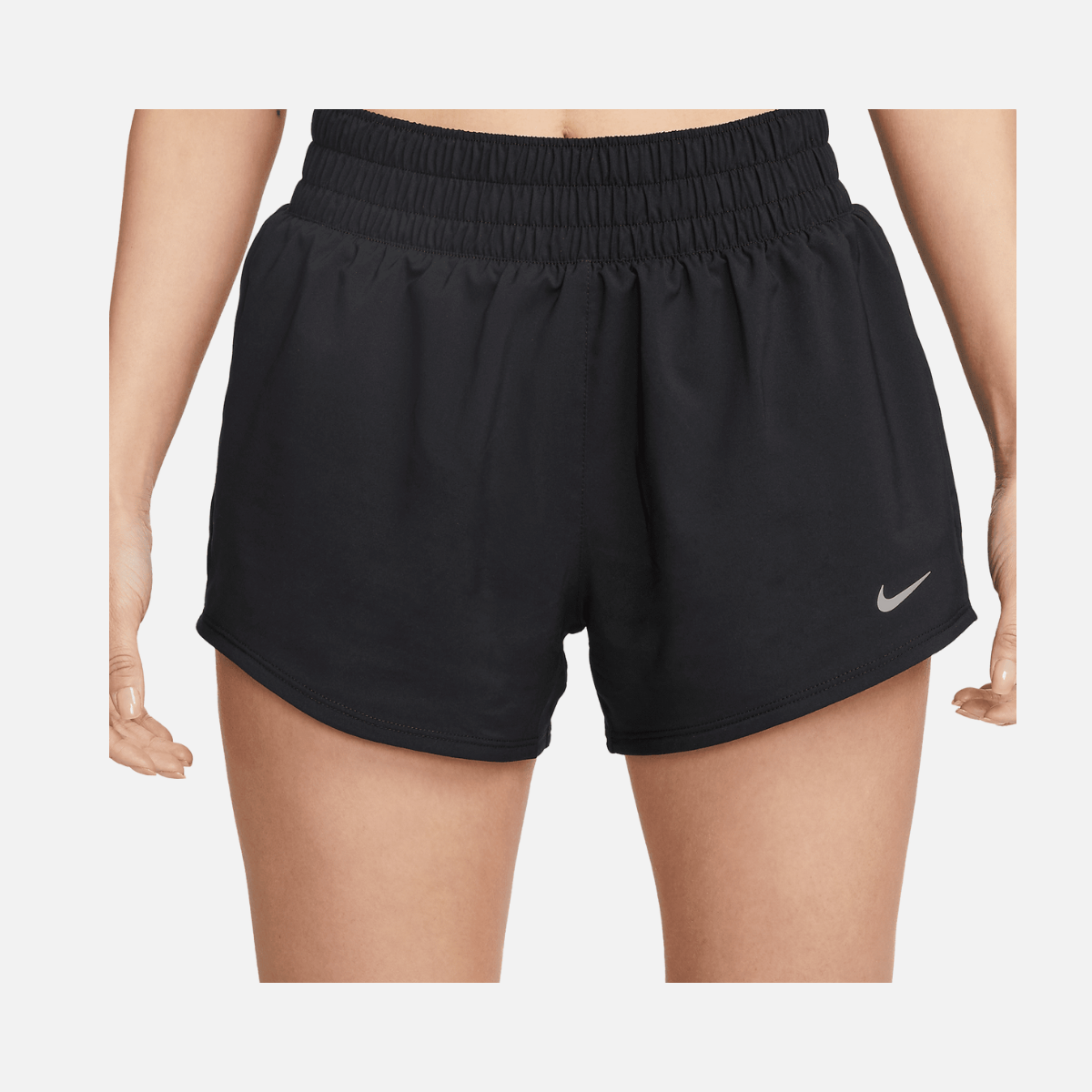 Nike Dri-Fit One Womens Mid-Rise 8cm Brief-Lined Shorts -Black