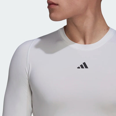 Adidas Techfit Training Long Sleeve Tee - White