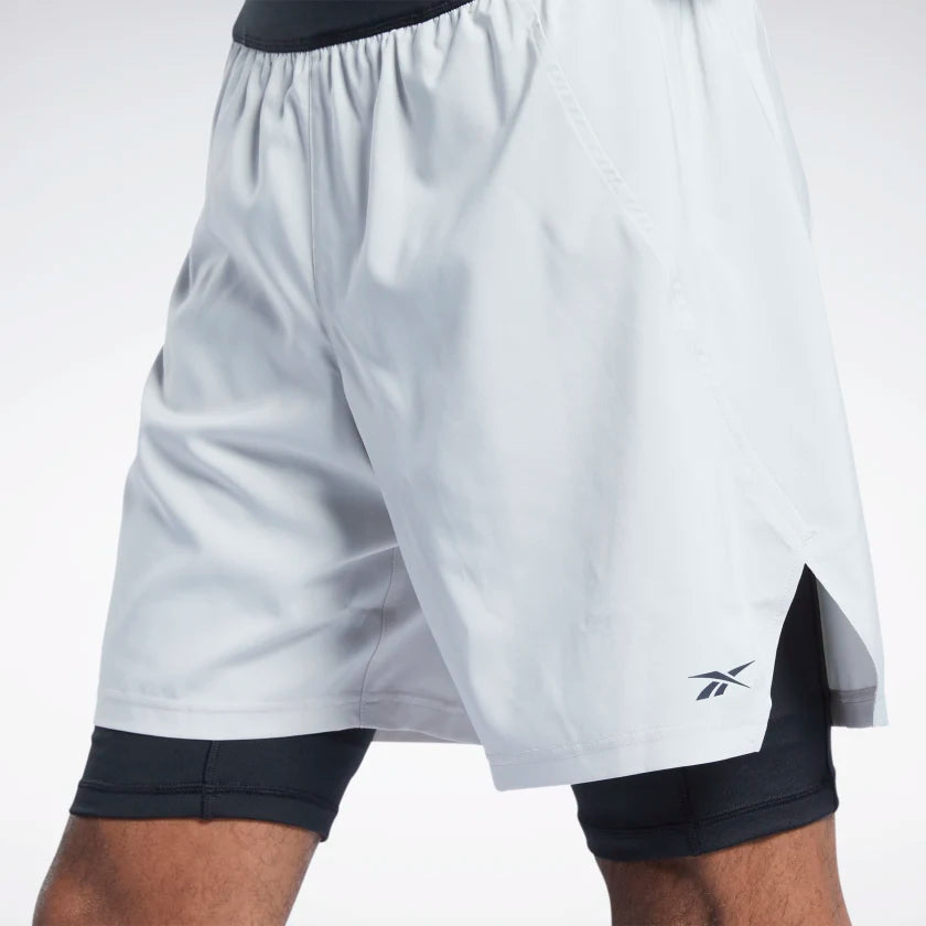 Reebok Running Two-In-One Shorts White