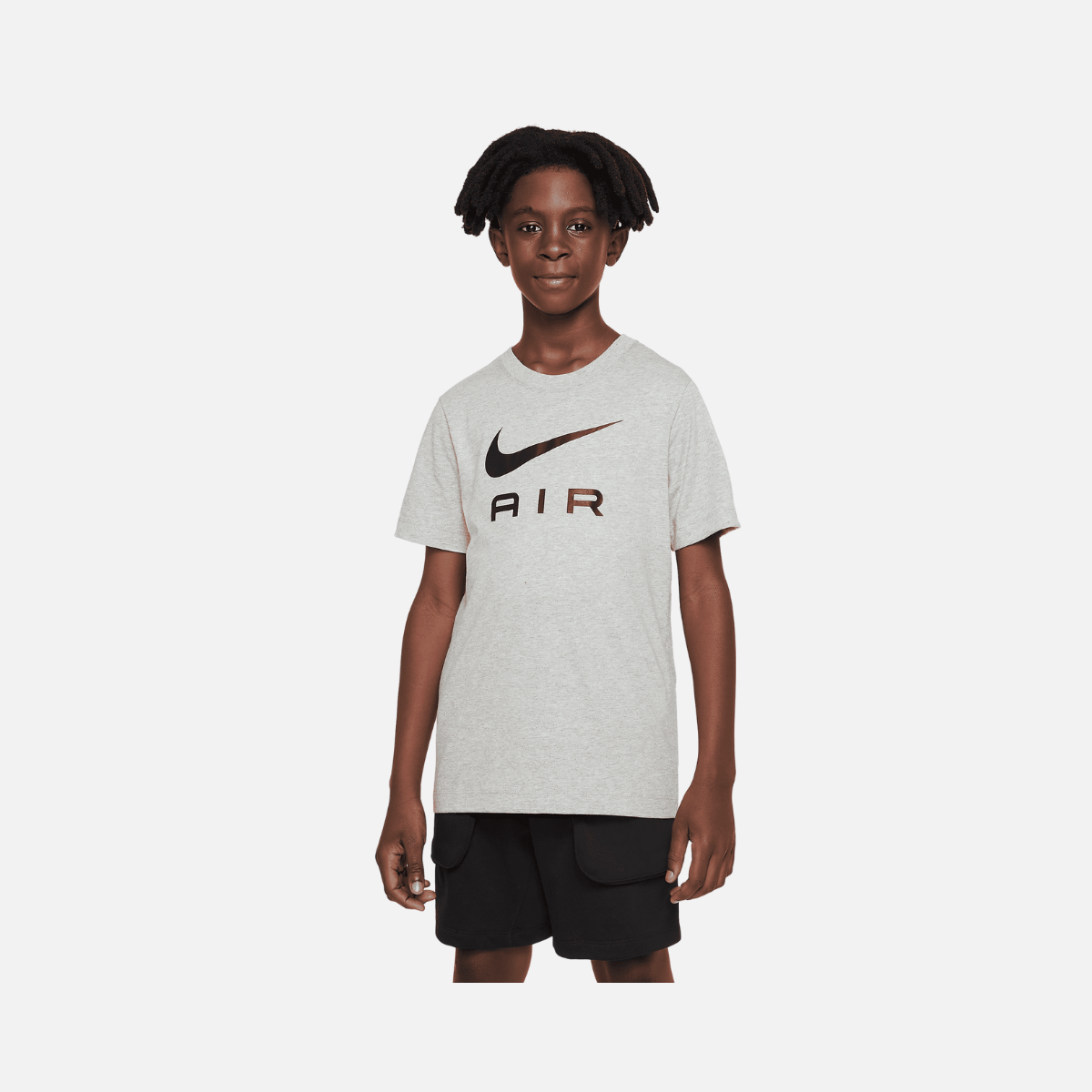Nike Sportwear Older Kids(boys) T-shirt -Dark Grey Heather/Black