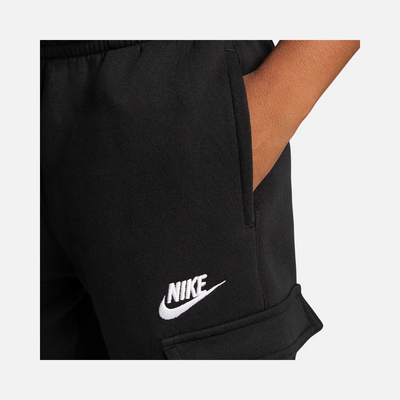 Nike Sportwear club Big Kids (Boys) Cargo Pants -Black/White