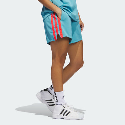 Adidas Select 3 Stripes Basketball Shorts - Preloved Blue/Bright Red