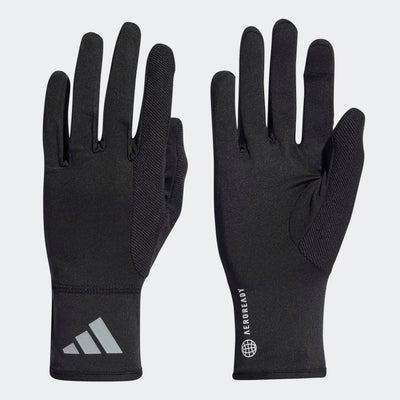 Adidas Aeroready Running Gloves - Black/Reflective Silver