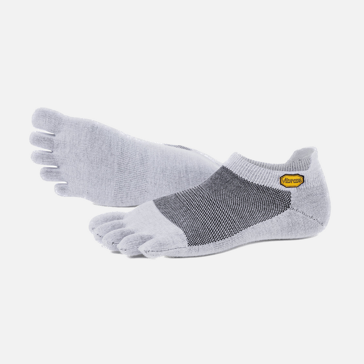 Vibram 5Toe Sock No Show Pack of 2 LightGrey YellowGrey Gambol