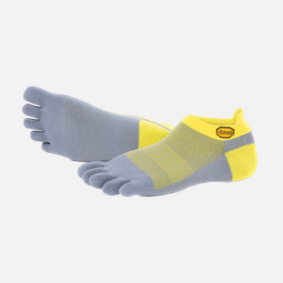 Vibram 5Toe Sock No Show (Pack of 2)(LightGrey-YellowGrey)