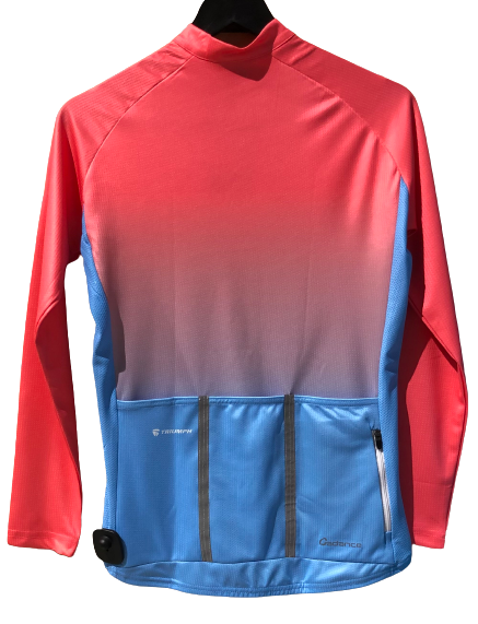 Triumph Cadence FS Long Sleeve Womens Cycling Jersey - Light Pink/Blue